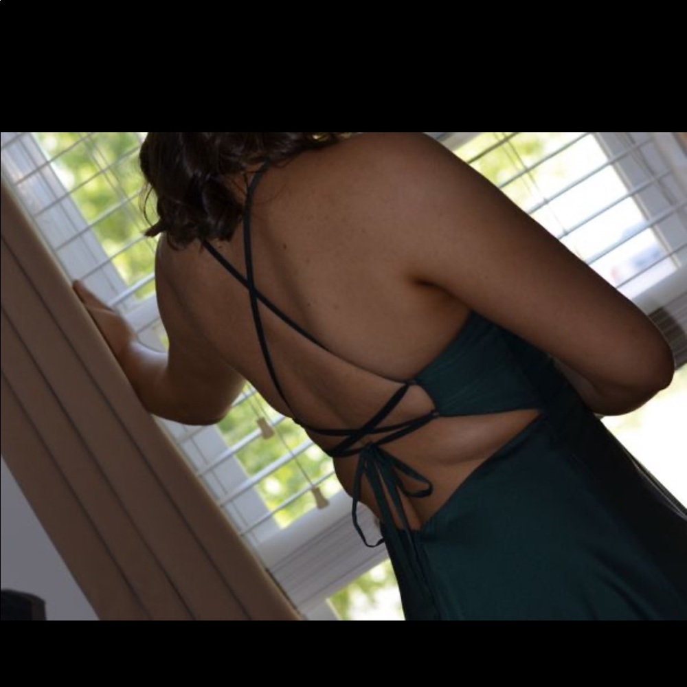 Forest Green Long Prom Dress